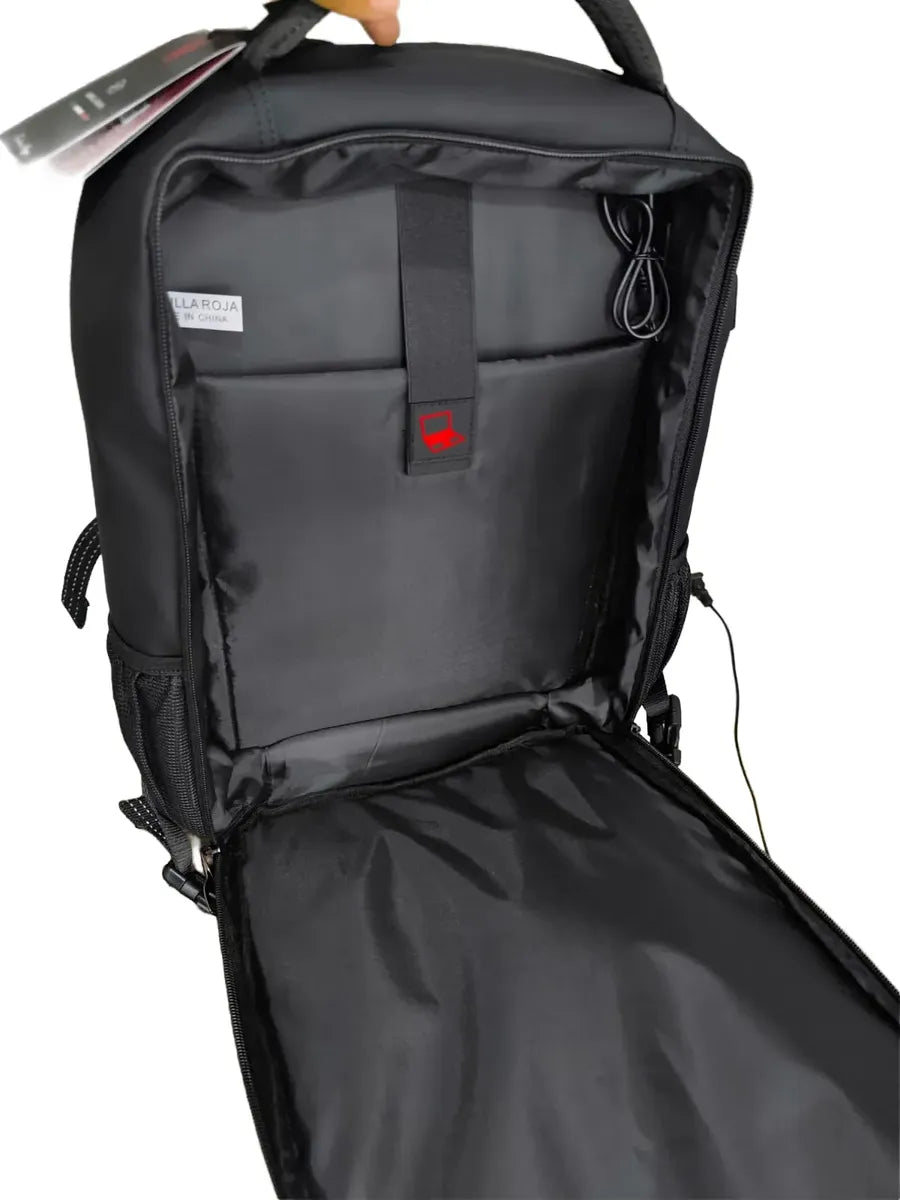 MOCHILA PORTALAPTOP 16.5" VARON CUERO PU ARDILLA ROJA
