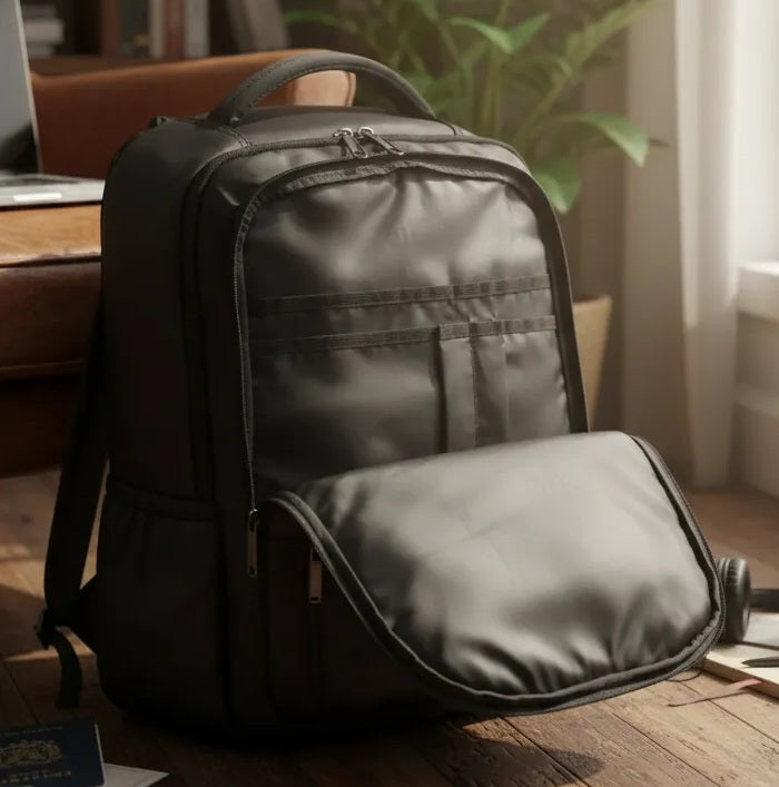 MOCHILA PORTALAPTOP 16.5" VARON CUERO PU ARDILLA ROJA