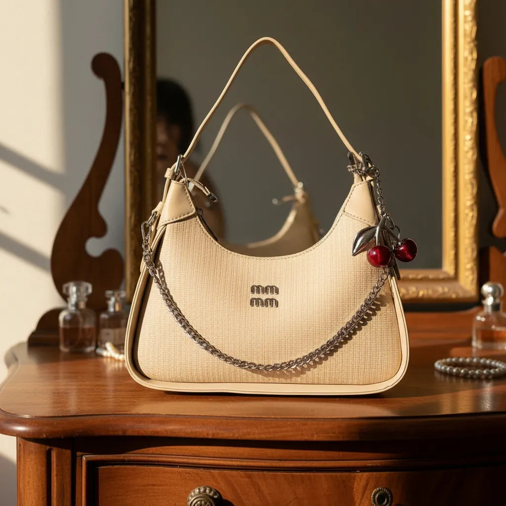 Cartera baguete Athena  Bag - cadena cereza