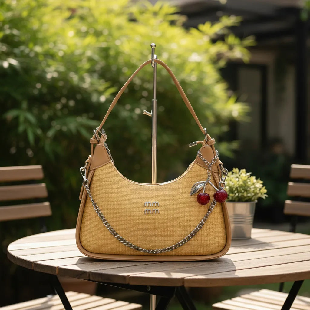 Cartera baguete Athena  Bag - cadena cereza