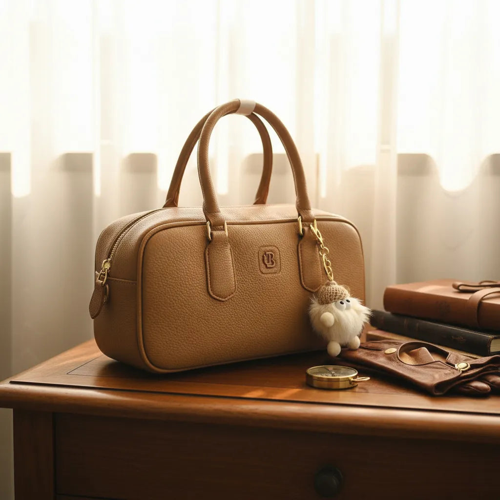 Cartera De Mano Tipo Baúl Con Llavero Unibella