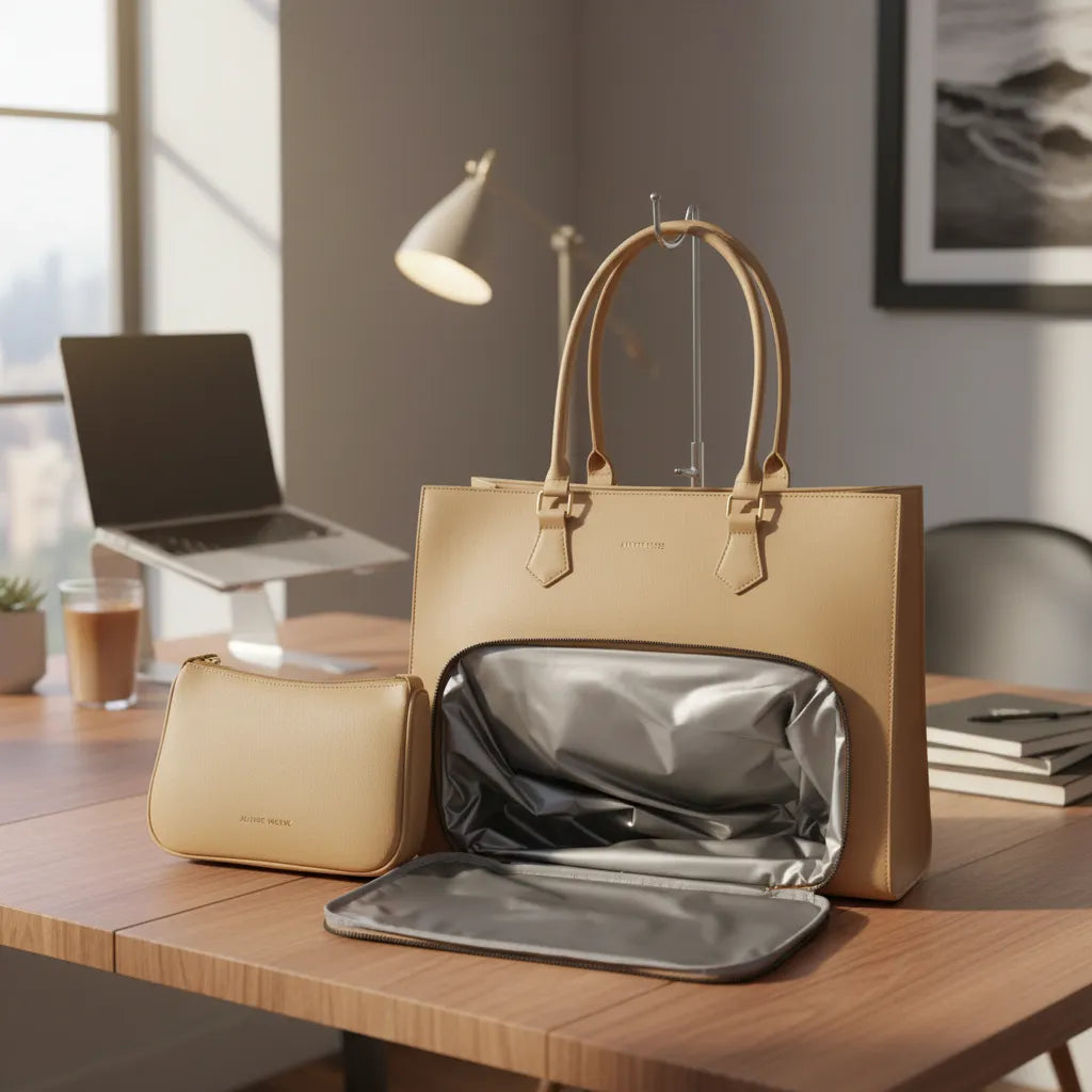 Cartera portalaptop 17´ con portalonchera - 2 piezas AB premium