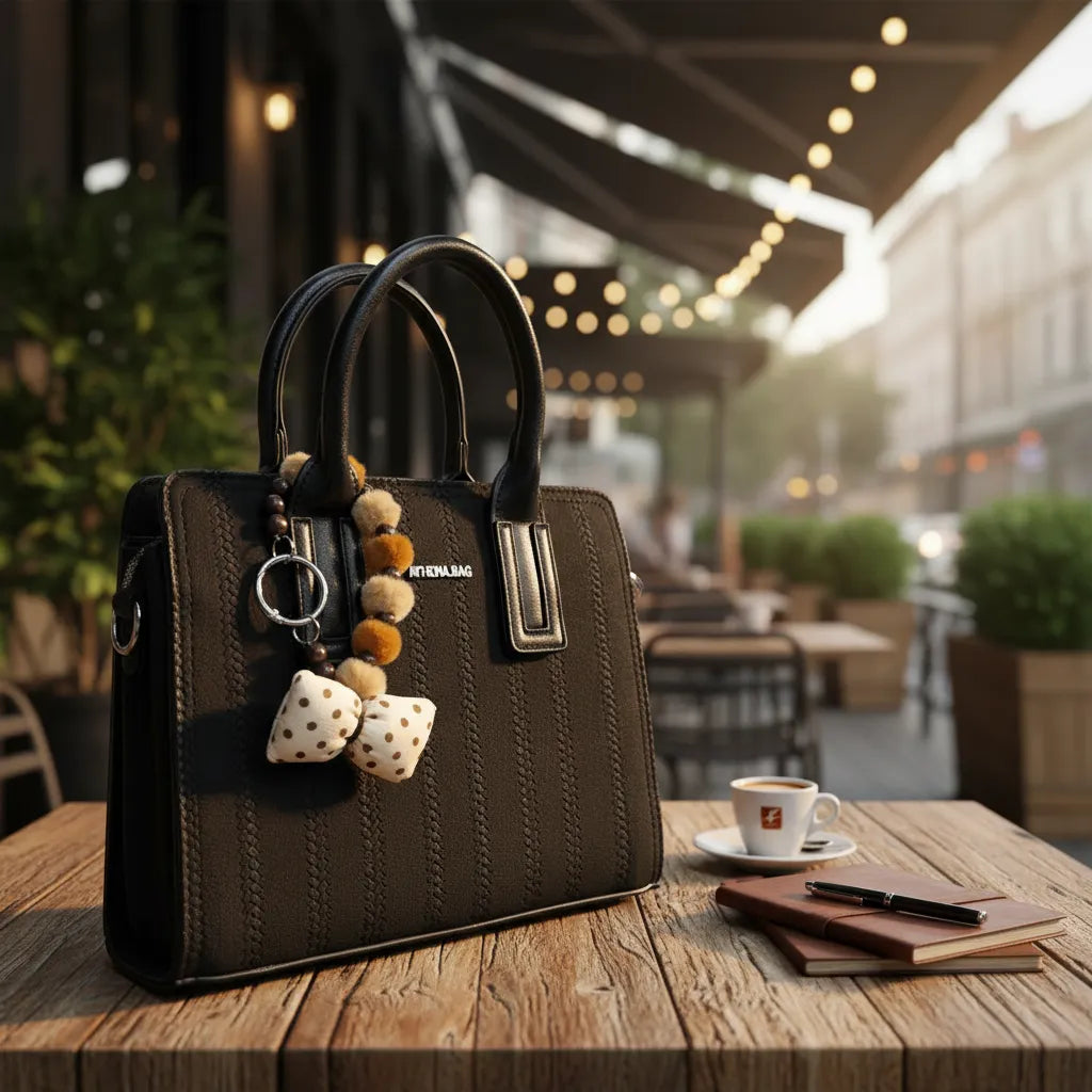 Cartera tamaño A5 Athena Bag con charm