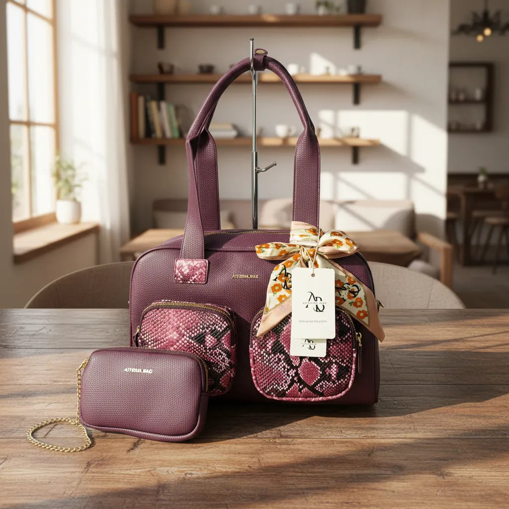 BOLSO MEDIANO A4 + MONEDERO ATHENA BAG PRINT