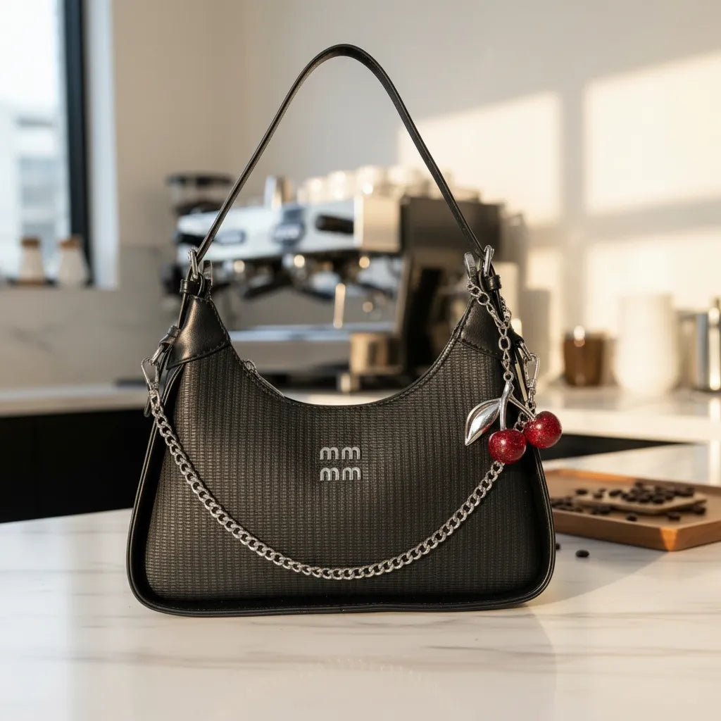 Cartera baguete Athena  Bag - cadena cereza