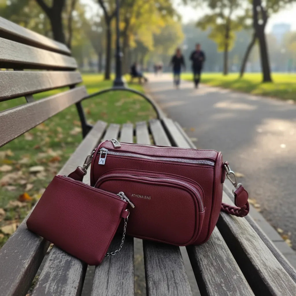 Cartera morral trenzado athena bag con monedero