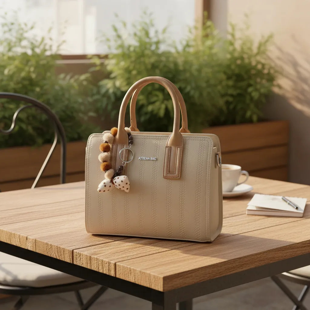 Cartera tamaño A5 Athena Bag con charm