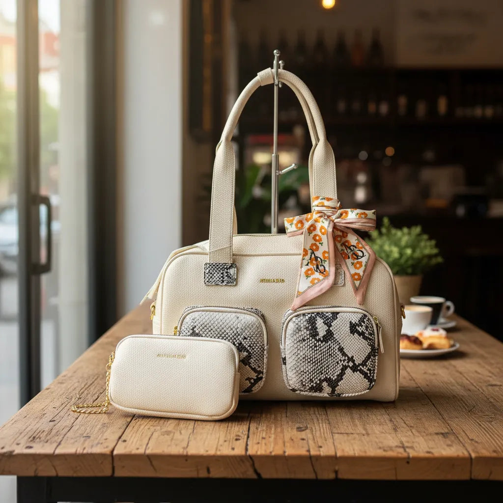 BOLSO MEDIANO A4 + MONEDERO ATHENA BAG PRINT