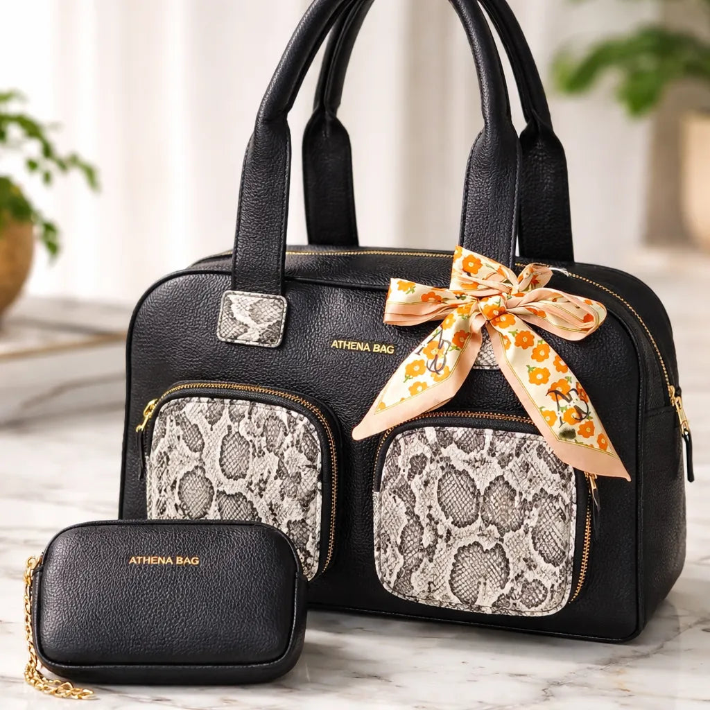 BOLSO MEDIANO A4 + MONEDERO ATHENA BAG PRINT