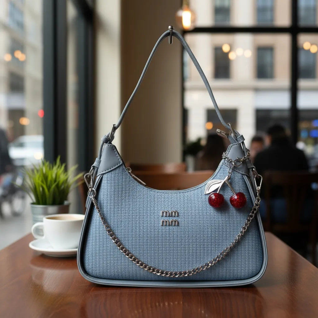 Cartera baguete Athena  Bag - cadena cereza