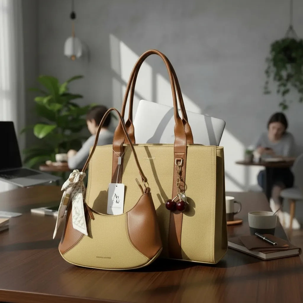 Cartera portalaptop 16 Athena Bag -2 piezas text