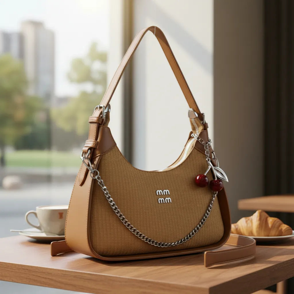 Cartera baguete Athena  Bag - cadena cereza