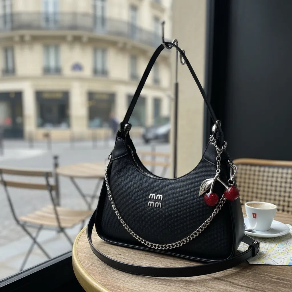 Cartera baguete Athena  Bag - cadena cereza