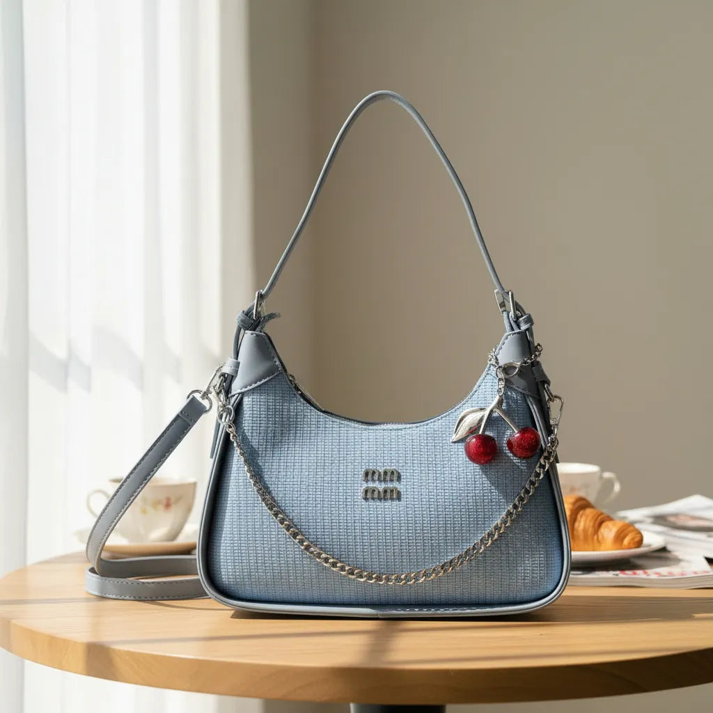 Cartera baguete Athena  Bag - cadena cereza