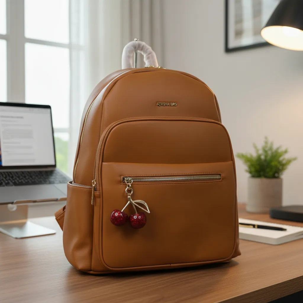 MOCHILA PORTALAPTOP 14.5 DAMA ATHENA BAG CON CEREZA