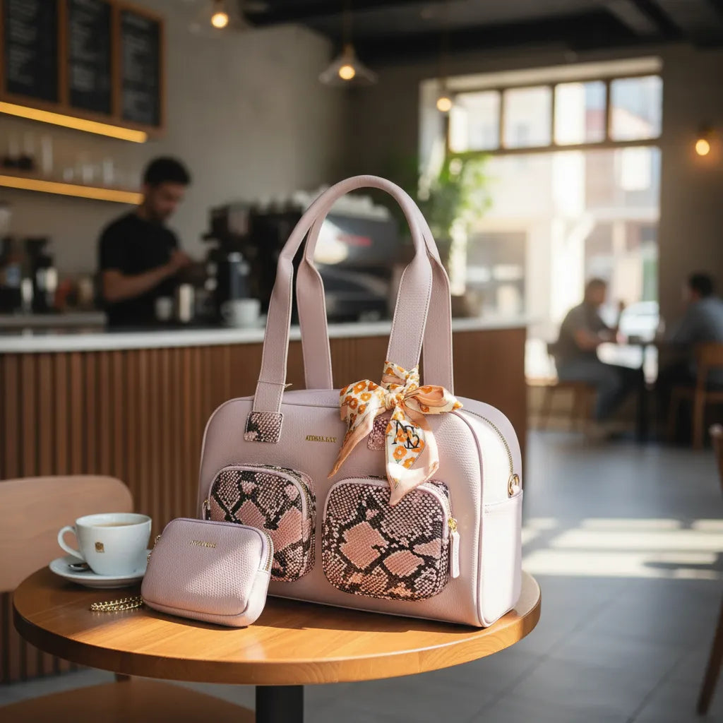 BOLSO MEDIANO A4 + MONEDERO ATHENA BAG PRINT