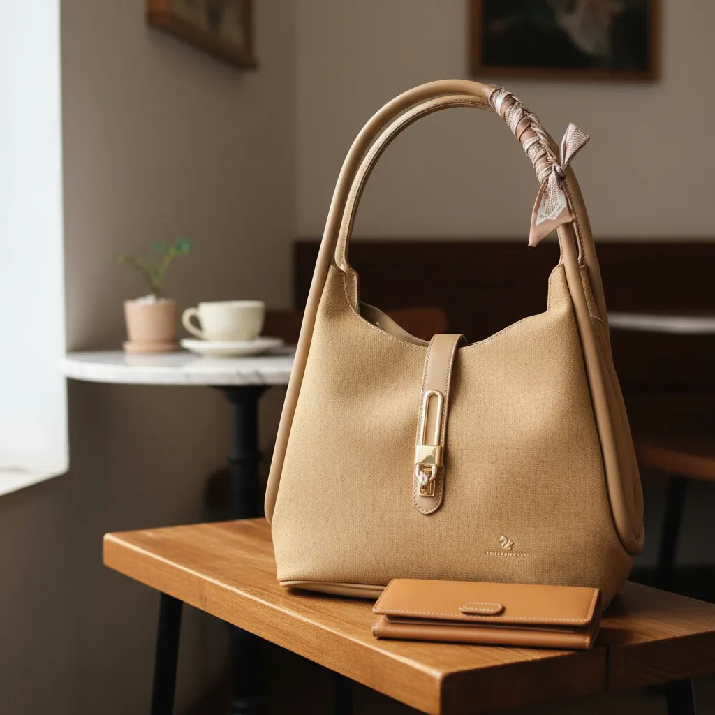 Bolso cartera mediana  + billetera - Ardilla roja