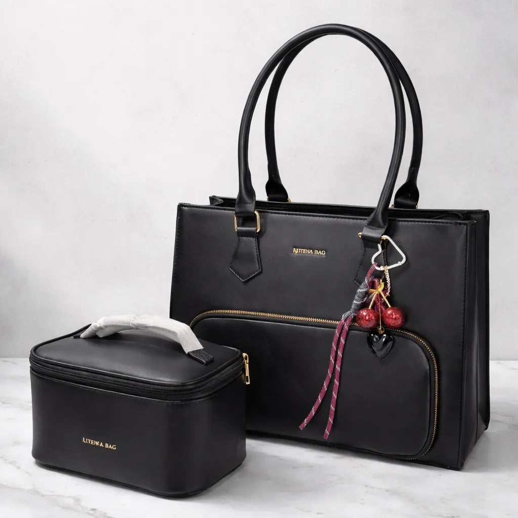 Cartera portalaptop 14´ con portalonchera - 2 piezas AB premium