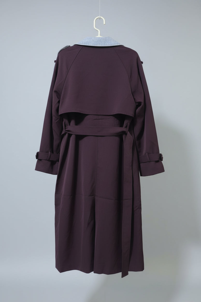 Gabardina para dama con denin