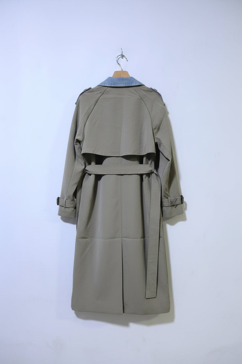 Gabardina para dama con denin