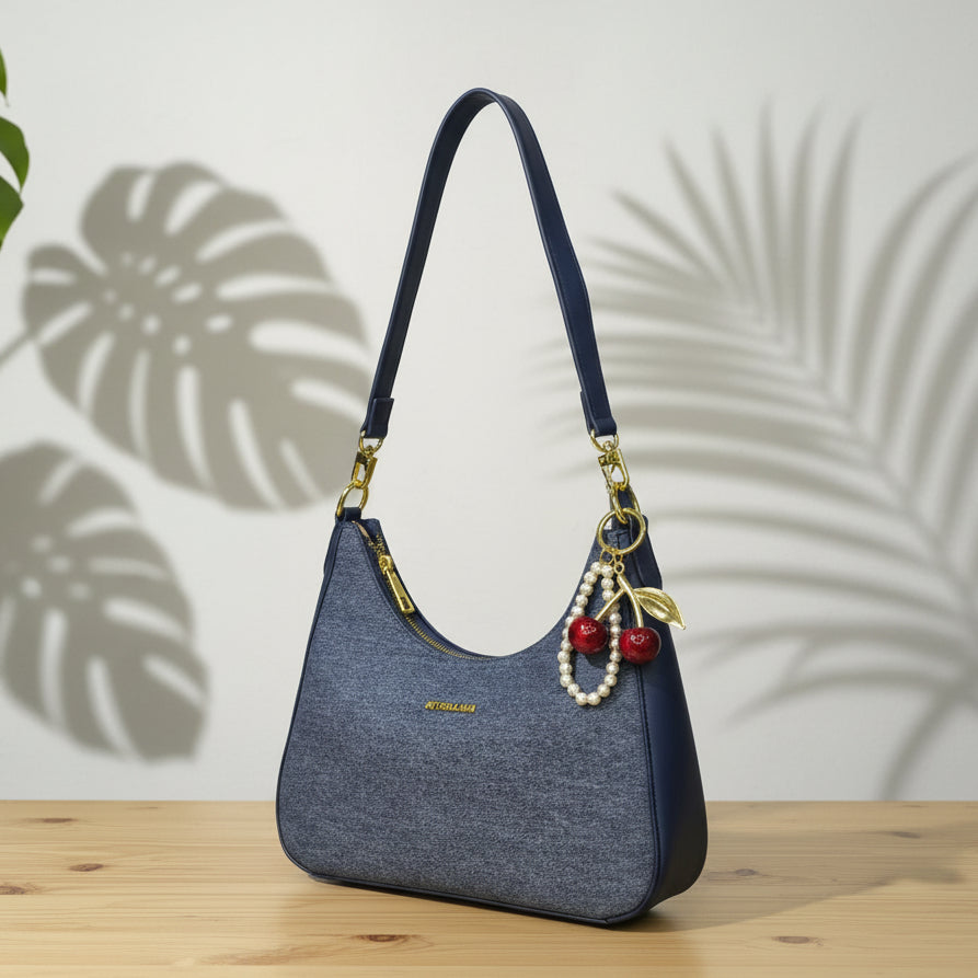 CARTERA BAGUETTE DENIN AB CON CEREZA