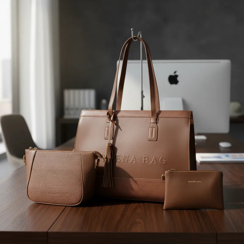 Cartera Portalaptop 16' Athena Bag - Set De 3 Piezas reliev