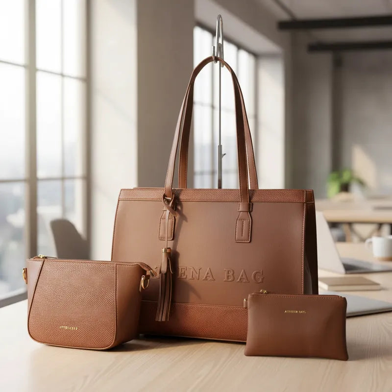 Cartera Portalaptop 16' Athena Bag - Set De 3 Piezas reliev