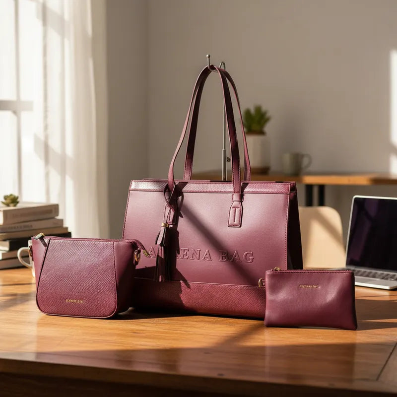 Cartera Portalaptop 16' Athena Bag - Set De 3 Piezas reliev