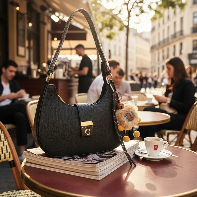 Cartera baguette con charm Unibella
