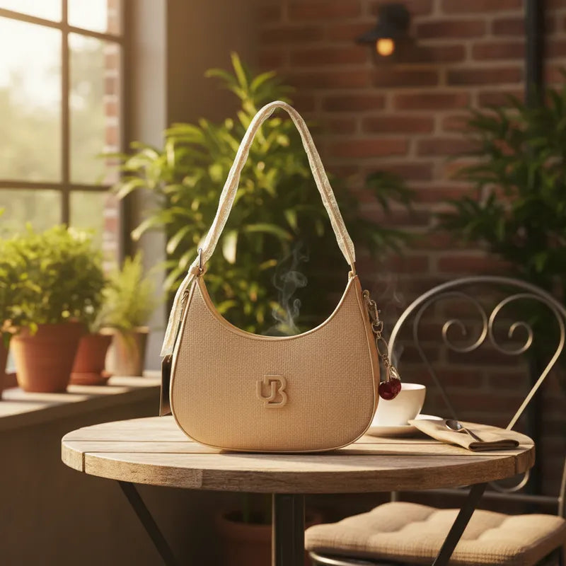 Cartera baguette con charm cereza Unibella