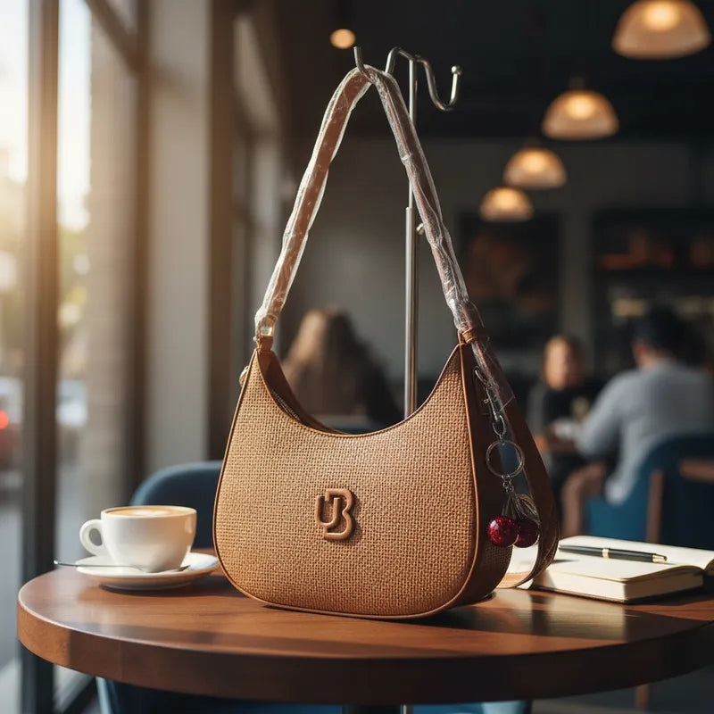 Cartera baguette con charm cereza Unibella