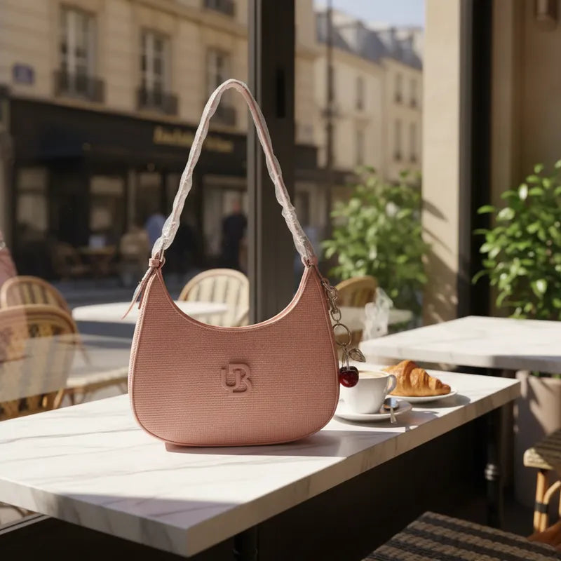 Cartera baguette con charm cereza Unibella