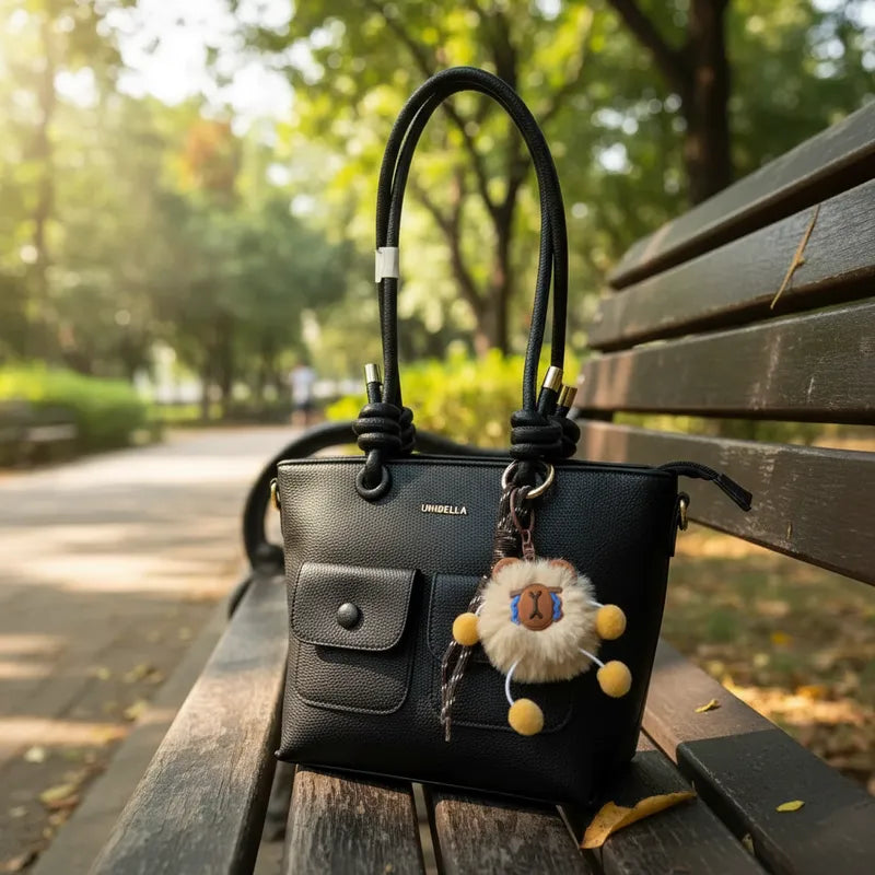 Cartera morral baguette unibella con charm