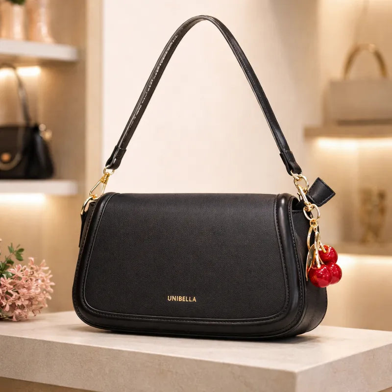 Cartera baguette con charm cereza Unibella lis