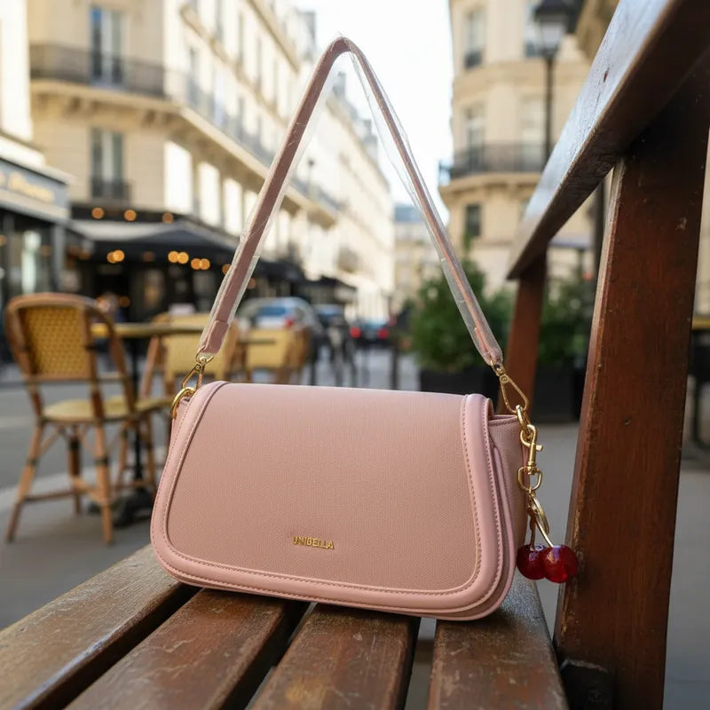Cartera baguette con charm cereza Unibella lis